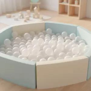 아가랑 화이트공 실내 놀이방 키즈 볼풀공 미니 통통볼 가벼운 볼풀장 장난감 (100개)