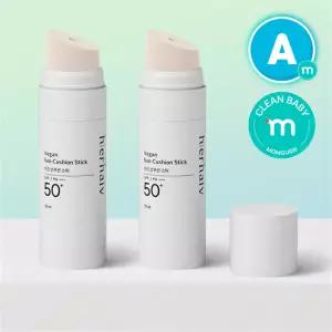비건 선쿠션스틱 30ml 아기 무기자차 선크림 SPF50+, 2개