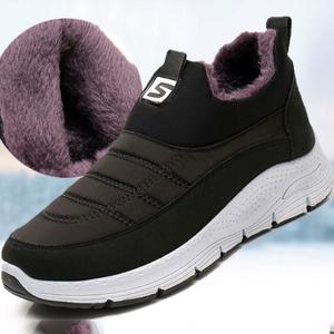 겨울 방한화 털 장화 신발 운동화 슬립온 부츠 엄마 어르신 할머니 와인/블랙