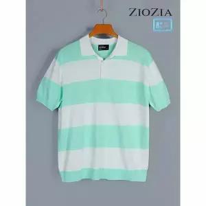 [하프클럽/지오지아]스트라이프 블록 카라 니트 (AAC2ET1103)