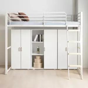 [에보니아] 토리노 철재 수퍼싱글 벙커침대 브베 수납옷장C형 매트제외