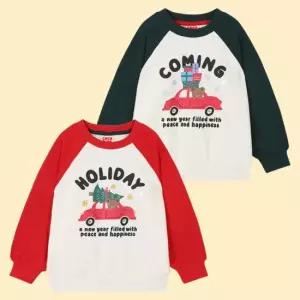 [롯데백화점]코코리따 홀리데이 라글란 맨투맨티셔츠CEMA23TE6