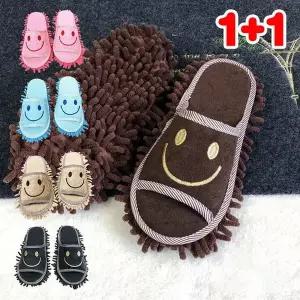 [케이에스몰]슈퍼리치 1+1 스마일 청소 슬리퍼 실내화 가정용 걸레 바닥 극세사 주부 다용도 집 청소용
