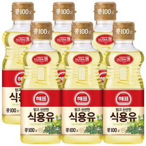 사조 해표 콩기름 250ml x 6개 / 식용유 유지류 오일 기름