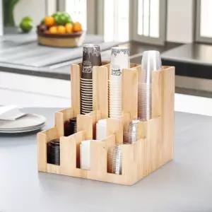 오리스타 우드 레고9구 종이컵꽂이 테이크아웃컵 진열대 카페 컵뚜껑 컵홀더 정리대 보관함