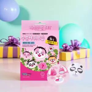 비앤씨 동물 마스크팩 세트 4+1 캔디걸 코스메틱 어린이 스킨케어 수분팩 시트지 키즈