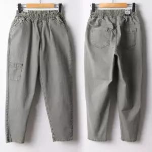 [하프클럽/]빅사이즈 503 코튼워싱밴딩배기팬츠 DLOF447