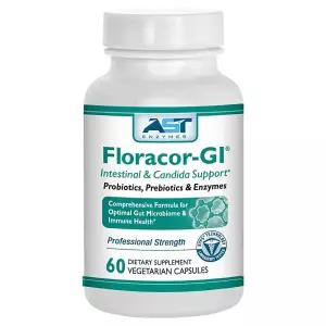 Floracor - 장 및 장 건강 지원 - 프리미엄 프로바이오틱스, 프리바이오틱 및 효소 포뮬러 - 채식주의자 캡