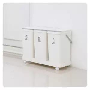 재활용 쓰레기 분리수거함 3단 가정용쓰레기통 수납함 주방정리 재활용용기 공간절약