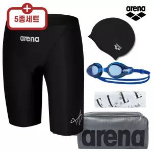 아레나 남자 실내수영복 5종 4종 세트 4부 반신 A5FM1PM15 수경 수모 가방 수경케이스
