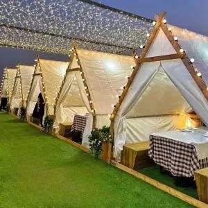 야외 바베큐 텐트 캠핑장 캐노피 간이 글램핑 창고