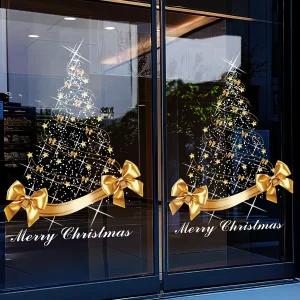 크리스마스 트리 이미지 정전기스티커 카페 특대형