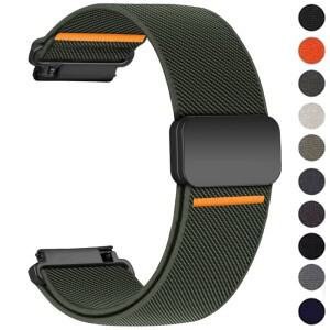 Amazfit GTR 3/gtr 2/gts 4/Bip 6 나일론 마그네틱 팔찌 active 2/치타 밴드 용 20mm 범용 시계 스트랩