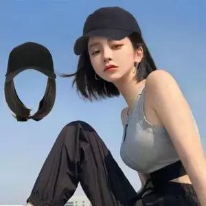 여자 일체형 스타일 단발 캡모자 1P 고품질 가발 패션 WFG8O1K