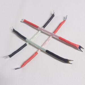 20cmx4개 HIFI 스피커 브리지/점퍼 오디오 케이블 하이엔드 하이파이 7N OCC 바나나 투 Y 스페이드 플러그