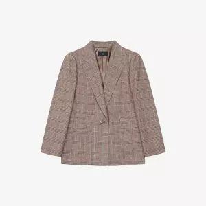 [롯데백화점]씨 베이직 카라 테일러드 체크 자켓 XS0312LAJ