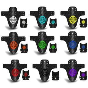 업그레이드 롱헤드 자전거 펜더 카본 패턴 머드가드 MTB 로드 폴딩 사이클링 앞뒤 바퀴용 머드 가드 부품