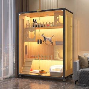 우드 슈가글라이더 하우스 고양이펫빌라 2층 120 보온 케이지 슈가글라이더케이지 사육장