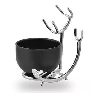 디럭스 면도기 및 면도 브러시 스탠드 브러시용 볼 2개 홀더 세트 스트레이트 이발 안전