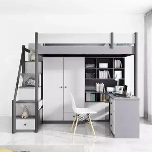 침대책상일체형 2층 벙커 옷장 침대 책상 세트