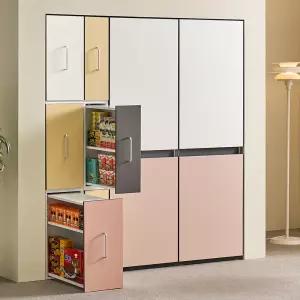 에보니아 메디아 슬라이딩 주방 틈새수납장 / 틈새장 슬림 서랍장 비스포크 빌트인 주방수납장 냉장고장