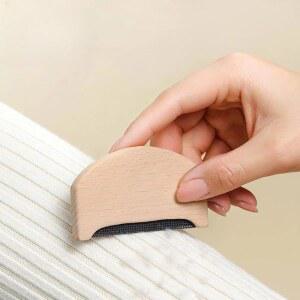 1pc 울 캐시미어 빗 수동 휴대용 스웨터 제거기 나무 필링 퍼즈 원단 보푸라기 의류 브러시 도구 의류용 니트 코트 면도기