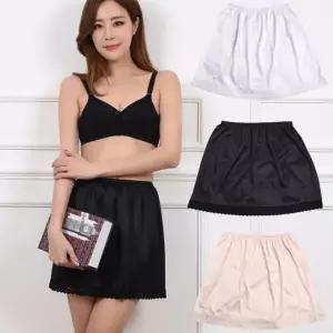 뵈뵈 실크 새틴 부드러운 레이스 속치마 슬립 이너