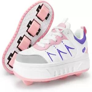 여자 들 바퀴와 인라인 스케이트가 달린 야외 롤러 스케이트 신발 - 생일