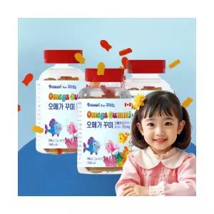 오리진 키즈 어린이 오메가 90꾸미X10개 천연과일향 정제어유 젤리 오메가3