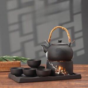 워머 찻잔 세트 포트 메이커 그루 도자기 전통 티팟 내열 우리기