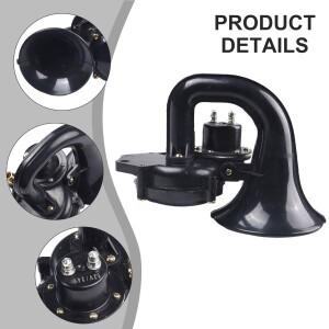 자동차 오토바이 트럭 보트용 전기 달팽이 에어혼, ABS + 금속 멀티 톤 및 클랙슨 경적, 액세서리, 큰 소리