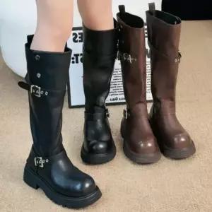 롱부츠 미들부츠 발목구두 겨울 발목 로우힐 봄부츠