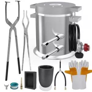 소형 용해로 가스 도가니 구리 흑연 가용성 용광로 몽땅 주물 제련 25kg