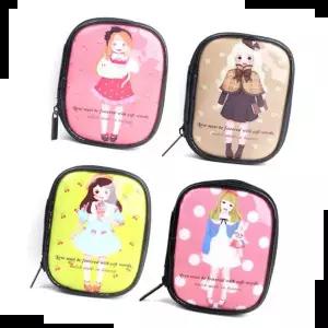 에나멜 소녀 일러스트 파우치 소형