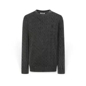 [헤지스] 남성 가먼트 다잉 케이블 니트 HZSW6A211CG