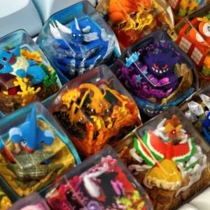 레트로키캡 커스텀 기계식 키캡 캐릭터 굿즈 포켓몬 투명 고퀄리티