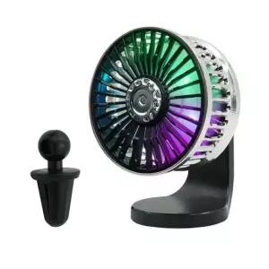 차량용 사무실용 USB 터보 선풍기 송풍구 스탠드 실버 차량용선풍기 자동차선풍기 usb선풍기