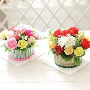 OFJ7859P로즈플라워케익 용돈박스 30 어버이날 돈케이크