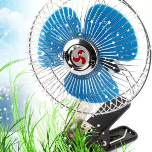 차량용 선풍기 6인치 8인치여름 시원한 소형 가전 자동차 용선풍기 휴대용 캠핑