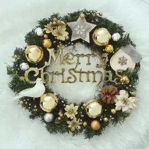 글리터리스(중) 골드현관문 거실장식 크마스벽 북유럽 모던크마스 크마스리스 성탄절 크마스데코 크마스인