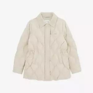 라코스테 여성 25FW 물결 퀼팅 코듀로이 카라 중힙 다운 BF535E-55N-02S BF535E-55N-02S-EJS