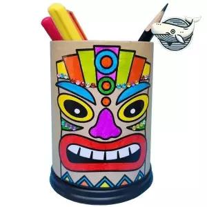 [하프클럽/]하와이 아트 마스크 연필꽂이 만들기 창의력