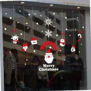 아기자기 크리스마스 모빌 유리장식스티커 시트지