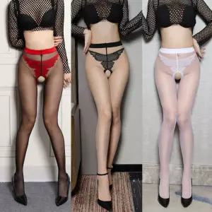 버니힙 10D 나비 자수 밑트임 팬티스타킹