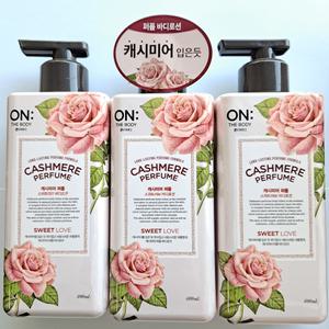 온더바디 캐시미어 퍼퓸 스위트러브 바디로션 400ml 3개