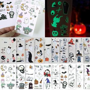 니즈엘 할로윈 야광 타투 스티커 (10장세트) 헤나 문신 판박이 놀이 마스크 꾸미기 행사 용품