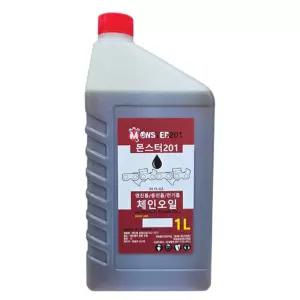 몬스터201 체인오일 1L 국산 엔진톱 미네랄 전기 기계 전동 체인톱날전용 충전 가이드바 윤활유