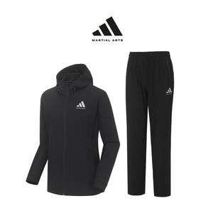 아디다스 컴뱃스포츠 마샬아츠 초경량 에어쿨링 후드집업 트레이닝 세트 TR 140HS BK(블랙) 남녀 여름용 슬림핏