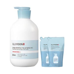 일리윤 세라마이드아토6.0 탑투토워시 1000ml, 1개 + 탑투토워시 리필 500ml, 2개