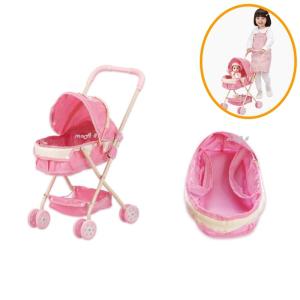 여자아이 인형 유모차 역할놀이용 접이식 아기돌보기 장난감 유모차